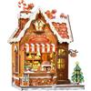 CUTEBEE Book Nook Casa Pan di Zenzero - Kit Miniatura DIY | Puzzle 3D in legno, modellino casa, decorazione casa, regalo creativo adulto (Christmas Gingerbread Cottage)