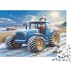 6N2X9A4S Trattore Blu Puzzle 1000 Pezzi Carta per Adulti Paesaggio Invernale Campagna Relax Casa Famiglia Regalo Decorazione 38x26cm/1000pcs