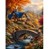 Yunlus Puzzle per adulti 1000 pezzi Impossible 71,1 x 50,8 cm | Difficile Difficile Sfidante Puzzle 1000pc Casa Pietra Foresta Fiume Montagna Fiore Albero Autunno Paesaggio Puzzle