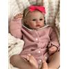 LVLQUITE Bambole Reborn Originali Femmina 46cm Vere Silicone Bambola dolls | 18pollici Che sembrano baby toddler realistica Maschio bambolotti Occhi Aperti