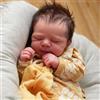 RXDOLL Bambola neonato reborn in silicone che dorme, corpo intero, 45,7 cm, realistica, neonata, bambina piccola, anatomia realistica, giocattolo, regalo di compleanno, per bambini di 3 anni e più