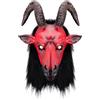 Monetais Costume di Halloween Spaventoso con Maschera di Capra a Testa Intera 3D da 1 Confezione