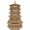 Bon amixyl Puzzle 3D in legno per adulti, kit di montaggio a forma di pagoda in legno, puzzle 3D per adulti e ragazzi dai 14 anni in su. Pagoda a cinque piani, 1287 pezzi