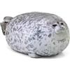 HOMEXYLYL Cuscino in peluche foca paffuta, simpatico animaletto di peluche morbido | Adorabile cuscino rotondo for regalo di decorazione del divano della camera(40cm/16in)