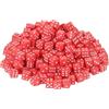 QUARKZMAN 300 Pezzi Mini Dadi, 8mm/0.31 Dadi Quadrati Piccoli a Sei Facce in Acrilico con Puntini per Giochi da Tavolo Feste e Attività, Rosso/Bianco