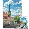 JIANGENNF Puzzle da 1000 pezzi con paesaggio urbano di Tallinn decorazione da parete regalo di compleanno compleanno e Natale 38x26cm