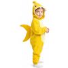 I LOVE FANCY DRESS LTD Costume da squalo per bambini, tuta blu con cappuccio Fin Giornata mondiale | Costume da squalo blu con tuta, cappuccio, pinna e coda per Halloween, Giornata mondiale del libro, feste e divertimento in