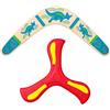 Qubnydg 2 Pezzi Boomerang dei Bambini, Boomerang in Plastica Flessibile | 35 x 18cm Boomerang Torna a Forma di V Giocattolo All'aperto, Boomerang Professionale per Bambini e Adulti(Blu, Rosso)