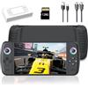 AMBEMIK Nuova console portatile retrò M27, console di gioco Android portatile con ampio schermo IPS da 7 pollici, scheda SD integrata da 128 GB, sistema Linux, mini-arcade portatile da tenere in tasca，Nero