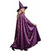 HOTSO Costume da mago con mantello da strega, per bambini e adulti | Set di 2 pezzi con vestaglia e cappello da mago, accessori gotici per Halloween, cosplay, feste