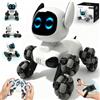 Jiakora Robot Giocattolo, Cane Robot 8WD Macchina Telecomandata per Bambini | Robot Telecomandato con Occhi a LED e Musica, Macchina Telecomandata da Acrobazia 360° Rotazione, Regalo per Ragazzi Ragazze
