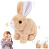 Vibbang Giocattolo interattivo, regalo di Pasqua per bambini, My Realistic Bunny Toy, coniglio rimbalzante con movimenti rumorosi, lepre peluche, regalo di compleanno di Pasqua