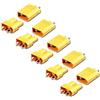 VUNIVERSUM Mr. Steck® - 5 paia (10 pezzi) di spina dorata originale XT30, connettore maschio femmina a 2 pin, anti-polarità, per batteria Lipo RC 30 A, giallo XT 30