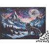 6N2X9A4S Lupo di montagna Puzzle 1000 Pezzi Carta per Adulti Scenario Notte Stellata Relax Concentrazione Decorazione Regalo Famiglia 38x26cm/1000pcs