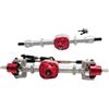 COMODO Metal Front & Rear Axle Set Compatibile con MN99S MN98 MN99 1/12 Scale RC Cars - Sostituzione di Parti Drivetrain(Silver)