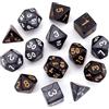 Magibeads Set di dadi poliedrici D4 D6 D8 D10 D12 D20 per giochi da tavolo DND RPG MTG