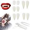 JynkGlyxora Denti da Vampiro Halloween, Denti da Vampiro, Divertenti, scherzi da brivido, Ideali per Feste, Halloween, Demoni e Streghe