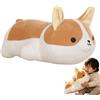 AQCQDQ Peluche a forma di cane Corgi, cuscino in peluche a forma di cane, morbido peluche realistico per bambini