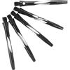 Toyvian 5 Pezzi Aste per Freccette in Lega di Alluminio Nere Filettatura | Ricambi per Canne Standard, Diametro Inferiore 4, 5-4, 7mm, per Giochi e Bersagli in Casa