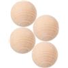 LIFKICH Legno Palline da Bocce per Gioco all Aperto su Prato 4 Pezzi | Grana del Legno Visibile, Superficie Molto Liscia, Facili da Afferrare, per Piccoli e Genitori