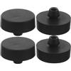 ABOOFAN 4 Pezzi Piedini in Gomma per Stepper, Antiscivolo, Riduzione Rumore | Palestra Domestica, Bordo Leggermente Rialzato, Superficie Testurizzata, Nero, Distribuzione Uniforme