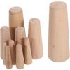 YARNOW 10 Pezzi Tappo Barca Conico in Legno per Emergenza, Marine | Forma Rastremata che Si Adatta al Foro, Blocco D'acqua D'emergenza, Finitura Legno Naturale