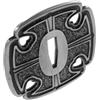 ibasenice Tsuba da Collezione Giapponese in Metallo Argento con Foro 2.6x0.7cm | Design Tradizionale Inciso, Finitura Antica Raffinata, Adatto per Wakizashi e Spade da Pratica, per Restauri e Collezionisti