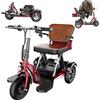 Generico Scooter Elettrico Pieghevole a 3 Ruote per Anziani con Batteria Rimovibile Ideale per Anziani E Persone con Disabilità Portata 160 kg Green,G