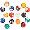 Solinder Mini Set di Palle da Biliardo, Costruzione in Resina Ecologica | Include 15 palline numerate, 1 stecca, Durevole, Prestazioni fluide, Ottimo per attività ricreative sportive, Facile da