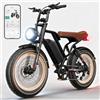 EGGKING Bicicletta Elettrica 20 x 4 Fat Tire, Autonomia 60-80 Km