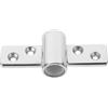 Operitacx Acciaio Inox 316 Base di Montaggio Inserto Scalmo per Kayak | Installazione Laterale, Foro da 13mm e Interassi 69,9mm e 40,7mm, Finitura Argento