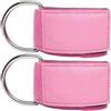 Ciieeo 2 Pezzi Cavigliera Sportiva Rosa in Neoprene Fascia Regolabile | Fissaggio con Anelli e Ganci, per Glutei, Uso Casa e Ufficio, Supporto Kickback
