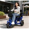 Generico Scooter Elettrico Pieghevole a 3 Ruote per Anziani con Batteria Rimovibile Ideale per Anziani E Persone con Disabilità Portata 160 kg Green,D