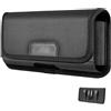 Cabilock Nylon Marsupio da Cintura per Cellulare Nero 4,7 Pollici | Design Verticale Tasche per Carte, Apertura Rapida, per Escursioni e Palestra, Pratico per Campeggio