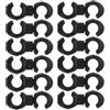 BESPORTBLE 50 Pezzi Clip per Cavo Freno Bici a S Nero, Guida Cavi per Bici | Gancio Rivestito in Plastica, Design Girevole a S, per Cavi Freno e Guaine Cambio su Bici da Strada