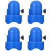 DIYEAH 4 Set Cappucci per Trampolino Blu in Plastica, Sostituzione Rapida | Pali e Rete del Trampolino, Forma a Cappello, Uso Domestico in Giardino, Montaggio Semplice