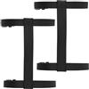 TOYANDONA 2 Pezzi Cinghia Porta Tappetino Yoga e Coperta Picnic Regolabile Nera | Pelle PU, Fibbie Metalliche, Fondo Antiscivolo, Impugnatura Comoda, per Campeggio e Trekking All'aperto