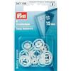 Prym Bottoni Automatici in Plastica per Cucito, 9,3 cm Lunghezza x 5,7 cm Larghezza x 0,7 cm Altezza, Trasparente