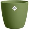 elho brussels round 22cm vaso da fiori - Moss Green | Ø 22.3 x Alt. 20.6 cm | Adatto per interni | Plastica riciclata al 100%