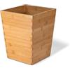 OSCO Pattumiera quadrata in bambù, altezza 28 cm, larghezza 22 cm, cestino per la carta, contenitore per la raccolta differenziata, ufficio, casa, bagno