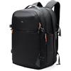 Inateck Zaino da Viaggio Leggero 38,5-46L, Zaino da Cabina per Aereo, Nero | Travel Backpack da Uomo Resistente agli Schizzi d'acqua, per 16 Pollici Laptop, Per il lavoro e i viaggi del fine settimana