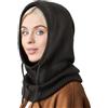 AQOKKA Passamontagna lavorato a maglia con cappuccio sciarpa cappello | 1 passamontagna caldo antivento con coulisse, passamontagna invernale per donne e uomini, sport all'aria aperta