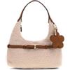 GUESS borsa a tracolla borsetta Taylor Mini Hobo Cream White/Cognac avorio