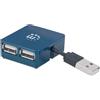 Manhattan 160605 Manhattan USB-HUB 4-Port USB 2.0 Micro Hub blau