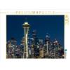 CALVENDO Puzzle Skyline mozzafiato di Seattle all'ora blu | 2000 pezzi 90x67cm Foto puzzle per l'happy hour