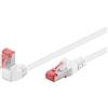 Lustrens Cavo patch Cat 6, ad alta velocità, con connettore a 90 gradi, cavo di rete, bianco, 1 metro