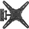 Lustrens Supporto a muro per televisori da 66-165 cm (26-65 pollici), inclinabile, orientabile e telescopico, compatibile con standard VESA fino a 400 x 400 mm, per televisori fino a 35 kg, supporto a muro universale