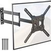 Lustrens Supporto a muro per televisori con braccio lungo 728 mm, adatto a televisori da 23 a 65 pollici, con un peso massimo di 35 kg e standard VESA 400x400