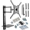Lustrens Supporto a parete con ripiano, per televisori da 32-55 pollici, capacità massima di 30 kg, standard VESA 400x400