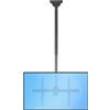 Lustrens Supporto a soffitto VESA regolabile per schermi da 94 a 190 cm, con colonna corta, colore nero
